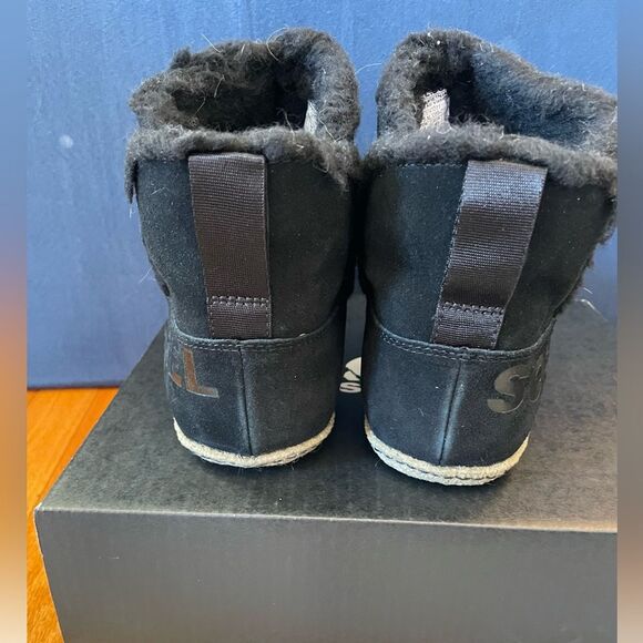 Sorel Nakiska Faux Fur Lined Bootie in black, women's size US 10 EU 41 NEW - Picture 5 of 7